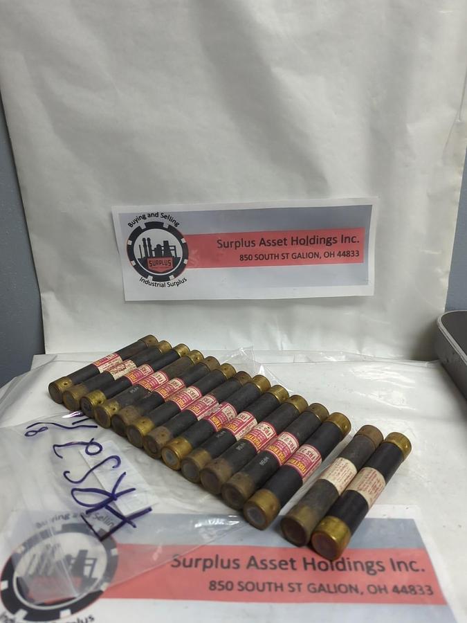 Used COOPER BUSSMANN,FRS-2-8/10,FUSETRON 2-8/10 AMP FUSE LOT OF 14 PRE-OWNED