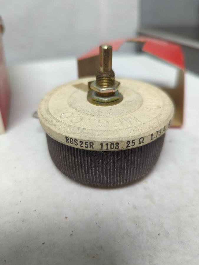 OHMITE,RGS25R,ALL CERAMIC RHEOSTAT 75 WATT 25 OHMS NOS
