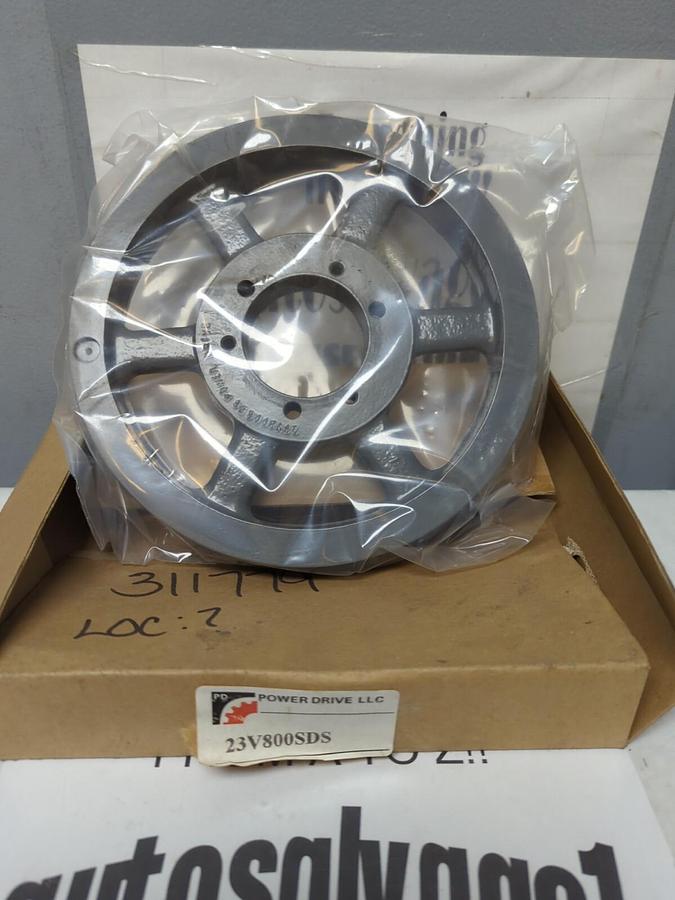 POWER DRIVE,23V800SDS,8 INCH OD 2 GROOVE PULLEY NOS