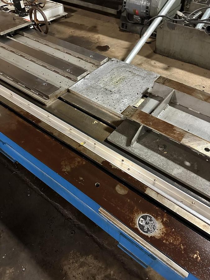 Used Level-Tite,"T" Slot Table 48" X 192" with Leveling Base and Fixtures Shown