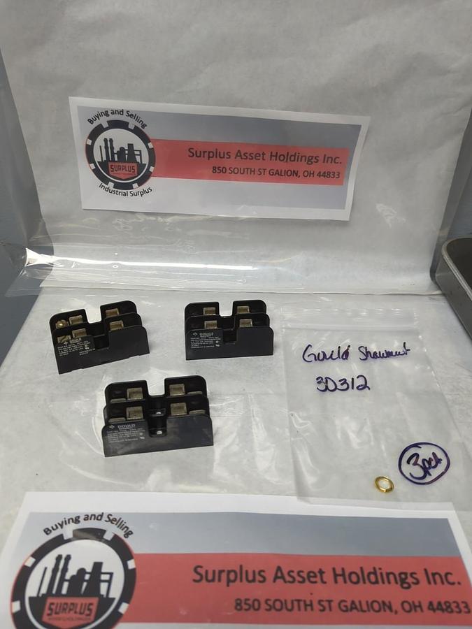 Used GOULD SHAWMUT,30312,FUSE HOLDER 600V-30A LOT OF 3 PRE-OWNED