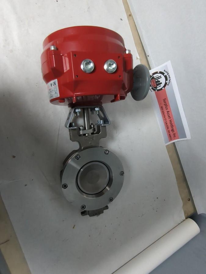 BRAY CONTROLS,70-0051-113A0-536/A,ACTUATOR WITH 4 INCH SS BUTTERFLY VALVE NOS