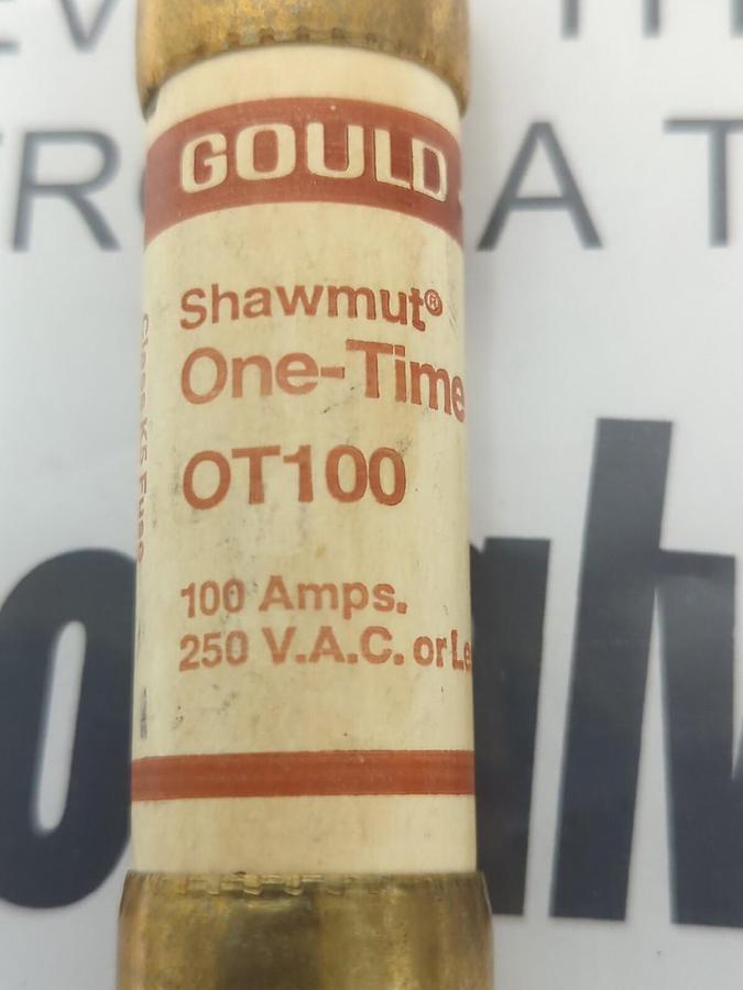 GOULD SHAWMUT,OT100,ONE-TIME 100 AMP FUSE NOS