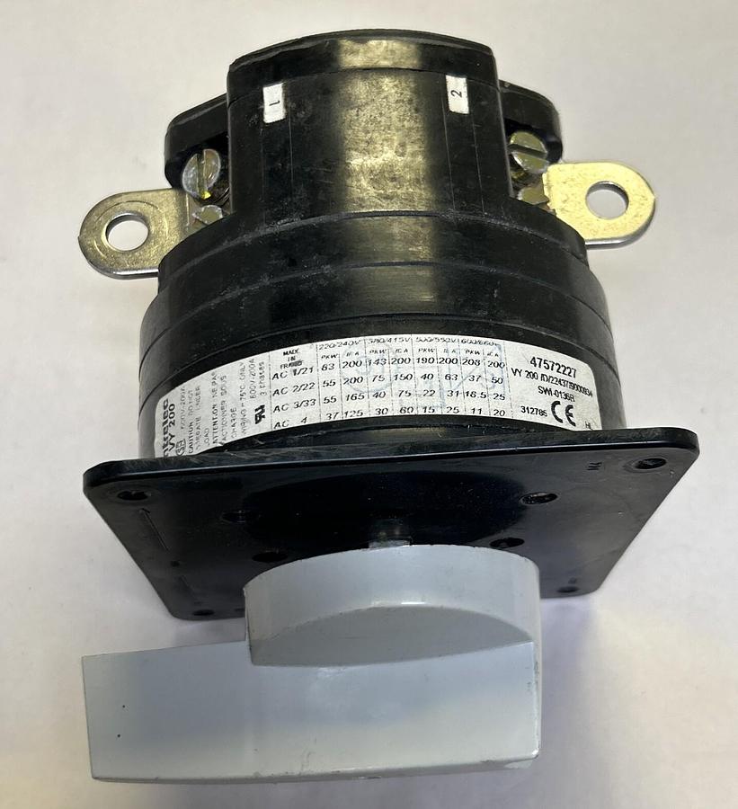 Used ENTRELEC,VY200/D-22437/9000934,ROTARY CAM SWITCH 200A 600V