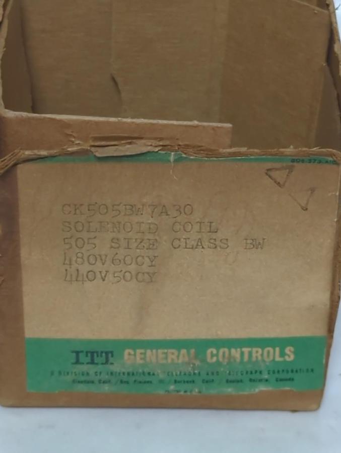GENERAL CONTROLS,CK505BW7A30,COIL SIZE 5 CLASS BW NOS