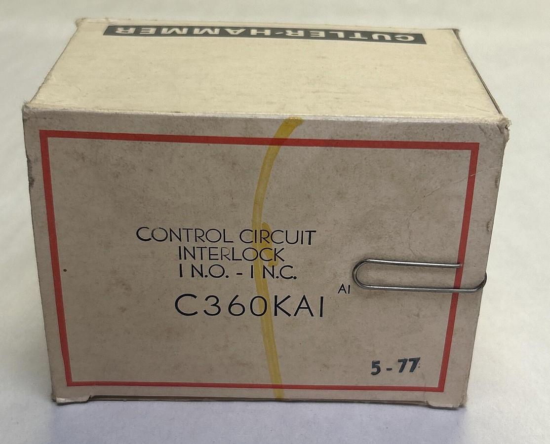 CUTLER-HAMMER,C360KA1,CONTROL CIRCUIT INTERLOCK NOS