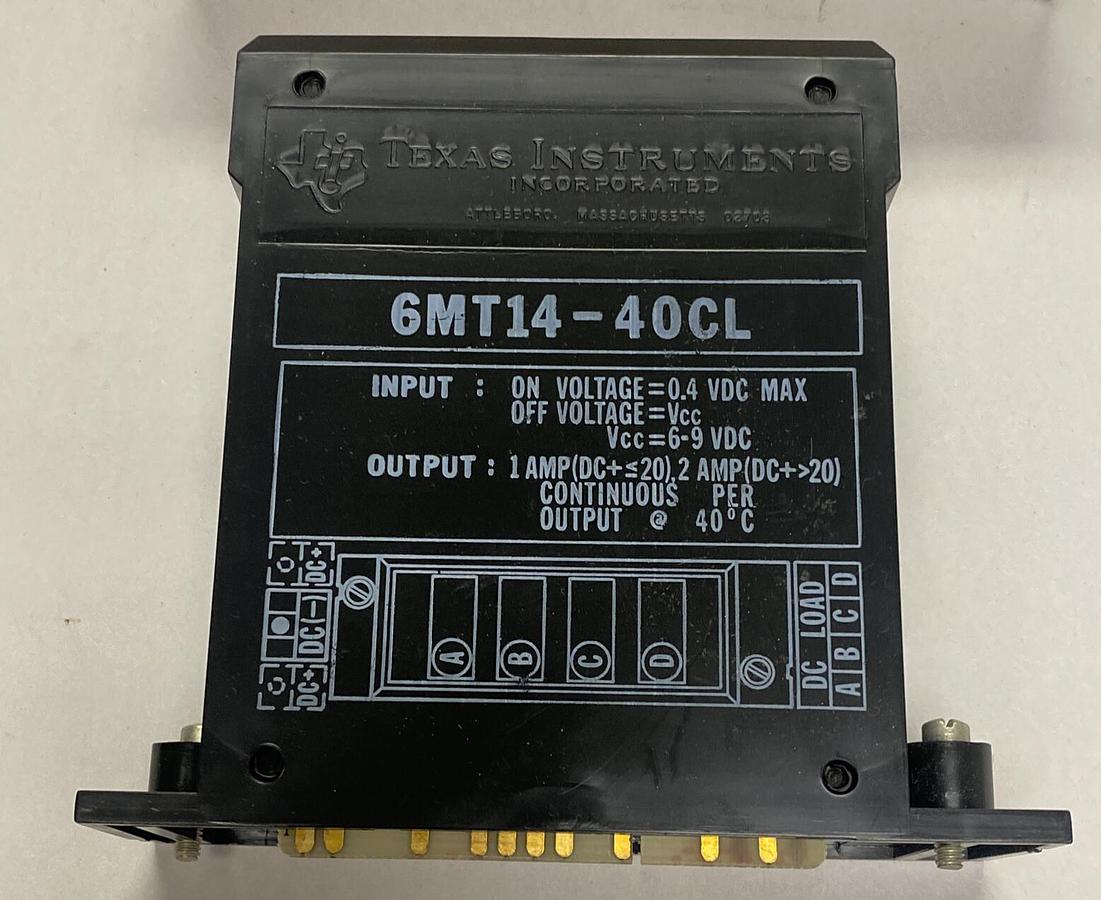 TEXAS INSTRUMENTS,6MT14-40CL,OUTPUT MODULE NOS