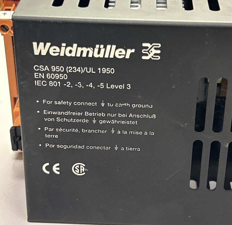 Used WEIDMULLER,CSA-950-234-UL-1950,POWER SUPPLY