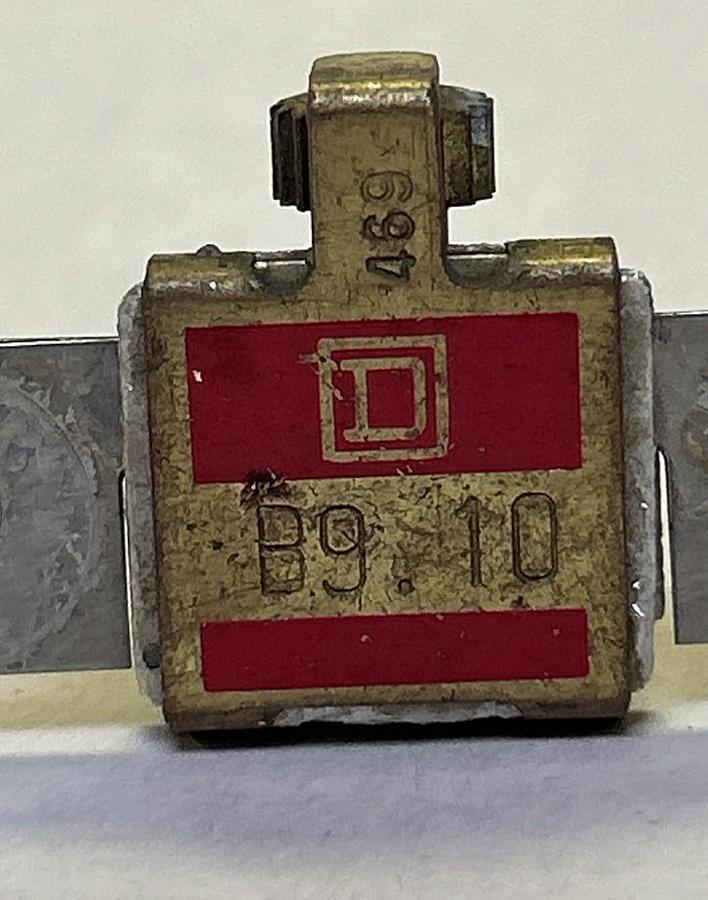 Used SQUARE D,B9.10,THERMAL OVERLOAD HEATER ELEMENT LOT OF 3