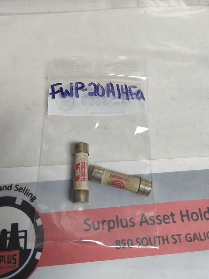 Used COOPER BUSSMANN,FWP-20A14Fa,20 AMP FUSE LOT OF 2 PRE-OWNED