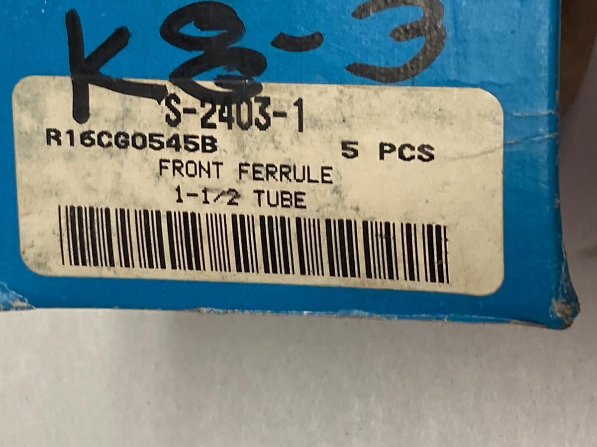 Swagelok,S-2403-1,Front Ferrule 1-1/2 Inch Tube BOX OF 5