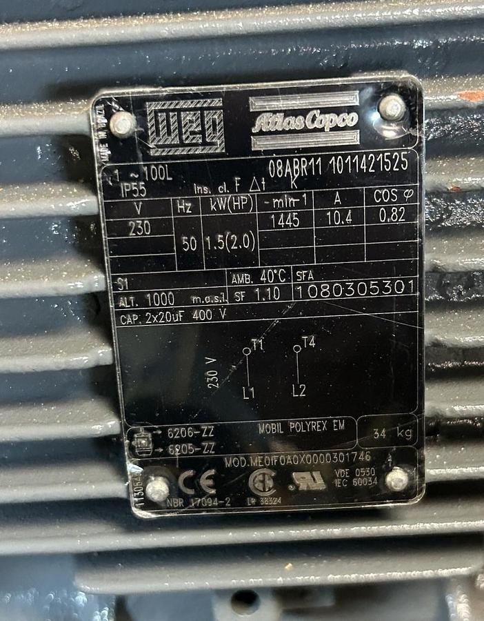 WEG,ME0IF0A0X0000301746,MOTOR 2HP 230V 1445RPM 1PH