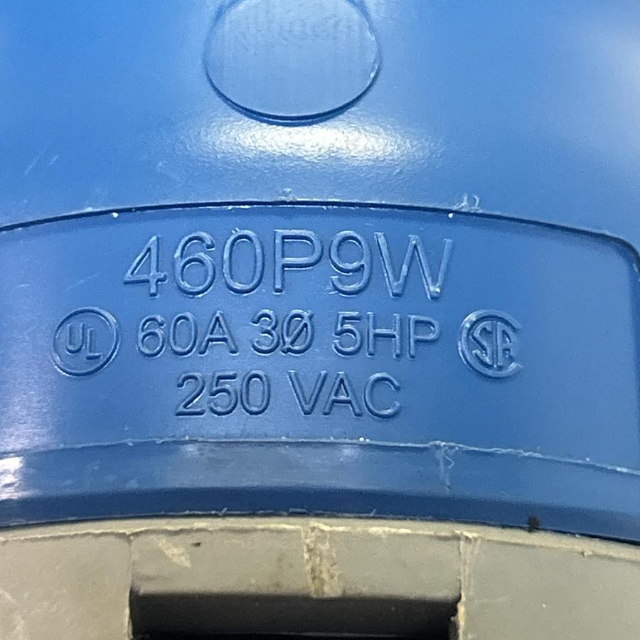 Used HUBBELL,460P9W,WATERTIGHT PLUG 60A 250V