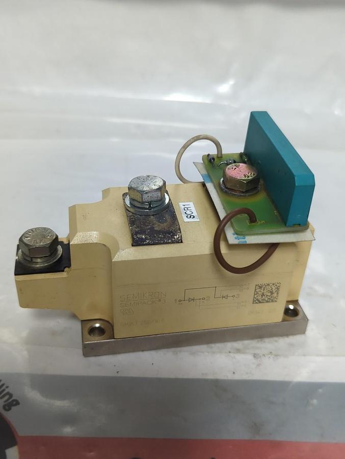 Used SEMIKRON,SKKT-250/16E,THYRISTOR MODULE ASSEMBLY PRE-OWNED