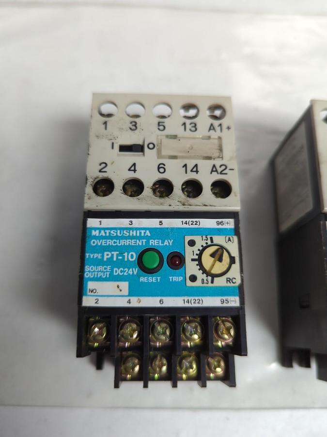 Used MATSUSHITA,BMP650504,CONTACTOR W/ PT-10 OVERCURRENT RELAY LOT OF 2 PRE-OWNED