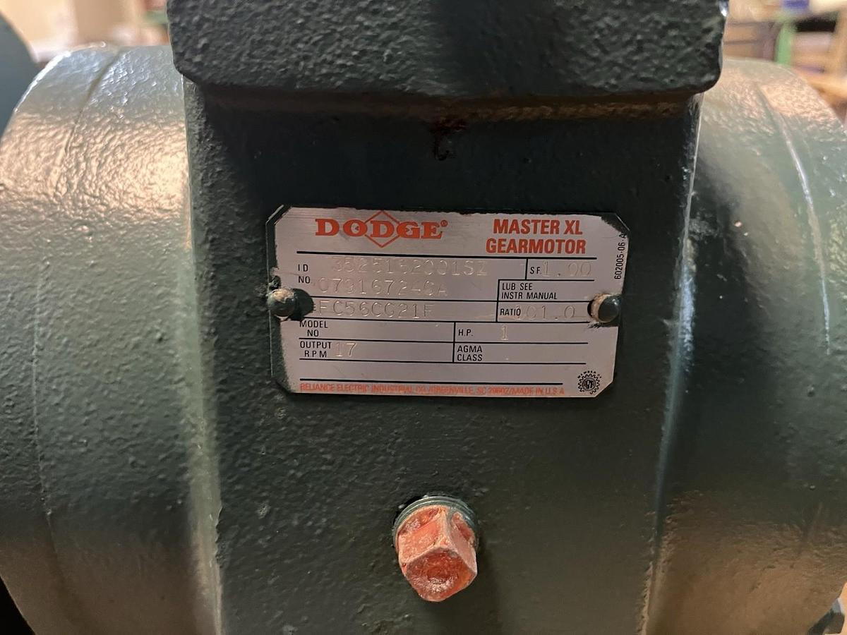 DODGE,07916724G4,COMBINATION XL GEAR REDUCER MOTOR 1HP 101 RATIO OUT RPM 17
