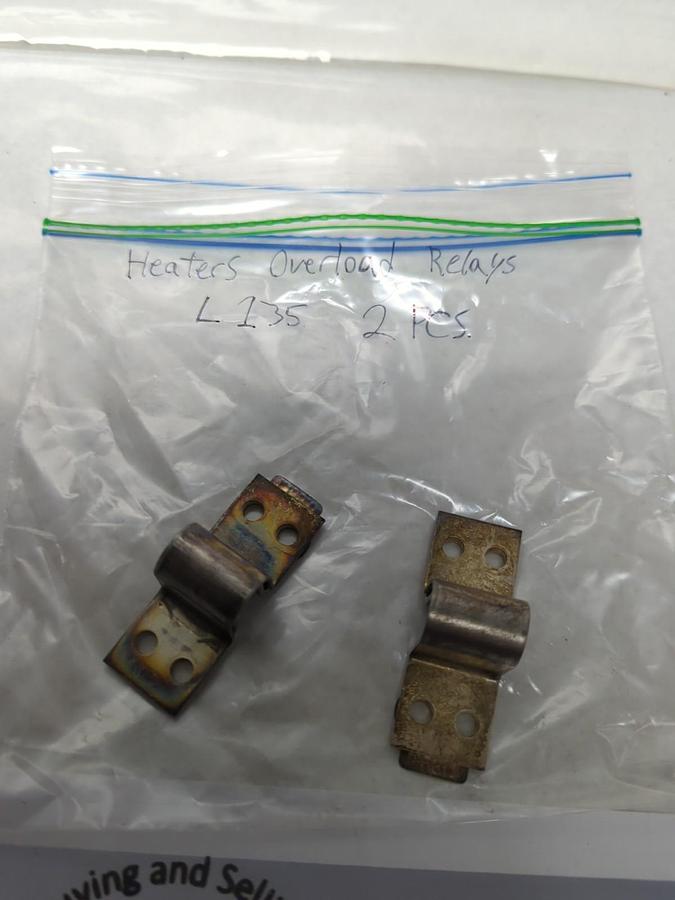 Used SYLVANIA,L135,OVERLOAD HEATER ELEMENT LOT OF 2 PRE-OWNED