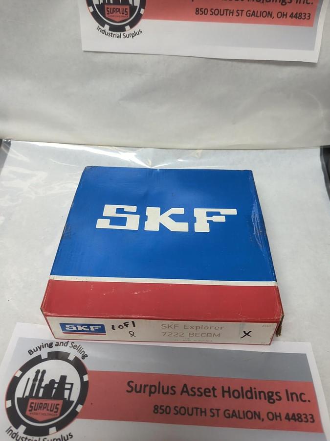 SKF,7222 BECBM,ANGULAR CONTACT BEARING 110X200X38MM NOS