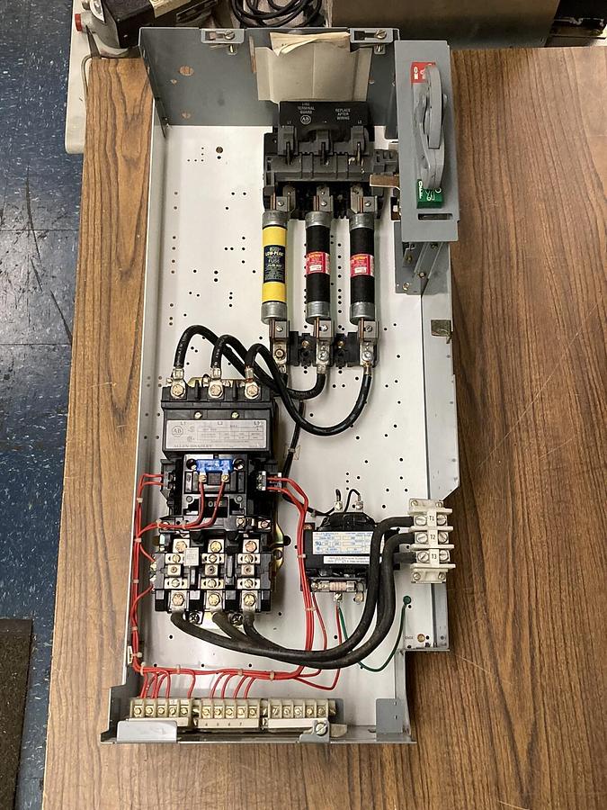 Used Allen-Bradley,2100 2112B,Size 3 Fused MCC 32 INCH Starter Feeder Bucket