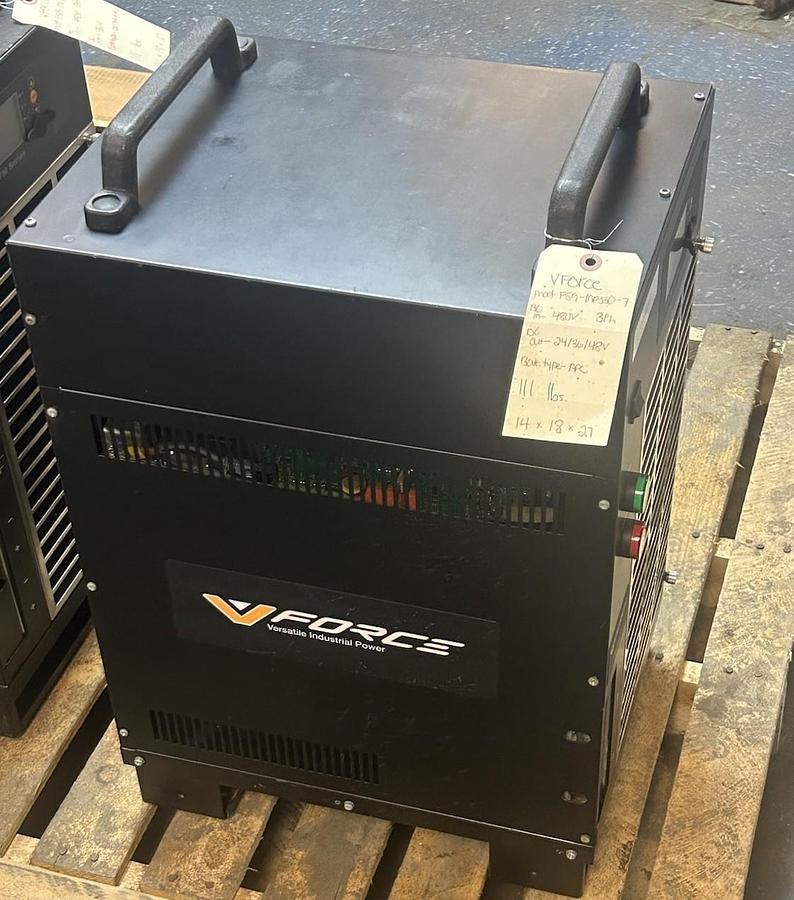 Used VFORCE,FS9-MP330-7,FORKLIFT BATTERY CHARGER 480V 3PH INPUT 24/36/48V OUTPUT