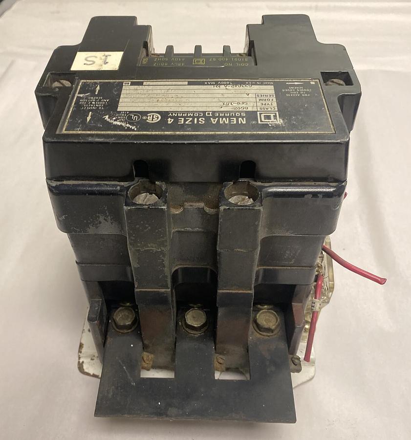 Used Square D,8502 SF0-1S1,Nema Size 4 Starter