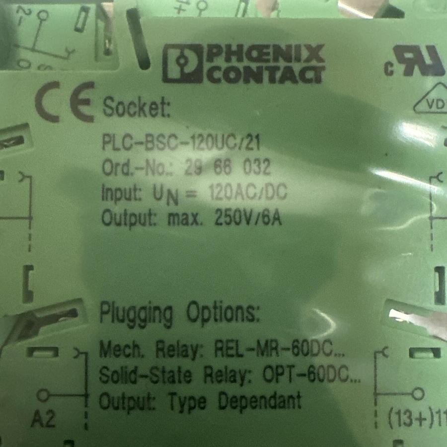 Phoenix Contacts,PLC-BSC-12OUC/21,Terminal Block LOT of 2