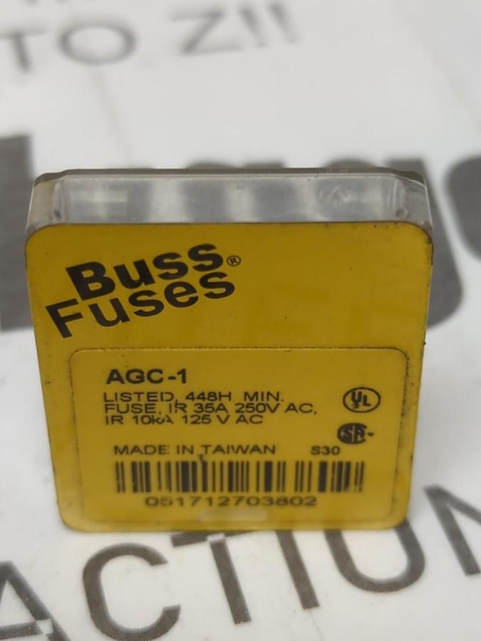 COOPER BUSSMANN,AGC-1,GLASS FUSES LOT OF 55 NEW