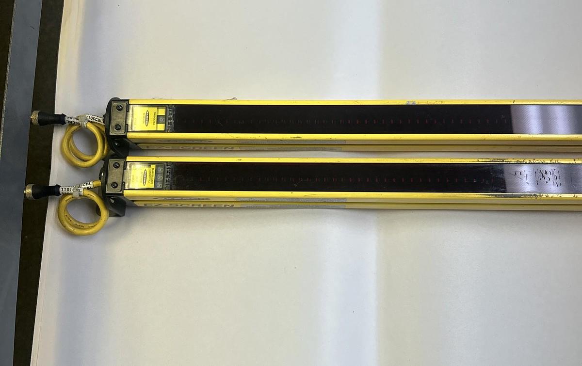 Used BANNER,SLSCR14-750P8/SLSCE14-750P8,LIGHT CURTAIN TRANSMITTER & RECIEVER SET