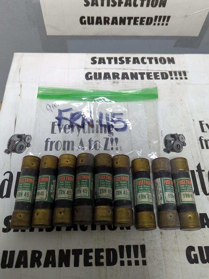 COOPER BUSSMANN,FRN-45,FUSETRON FUSES 45 AMP  LOT OF 9 NOS