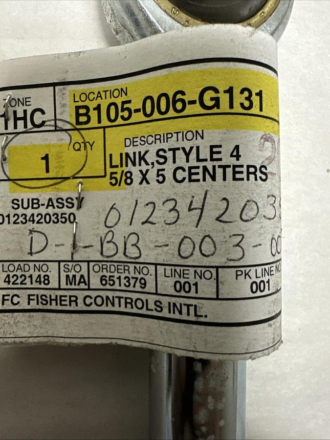 Used Fisher Controls,F1518199012,5/8x5 Link Style 4