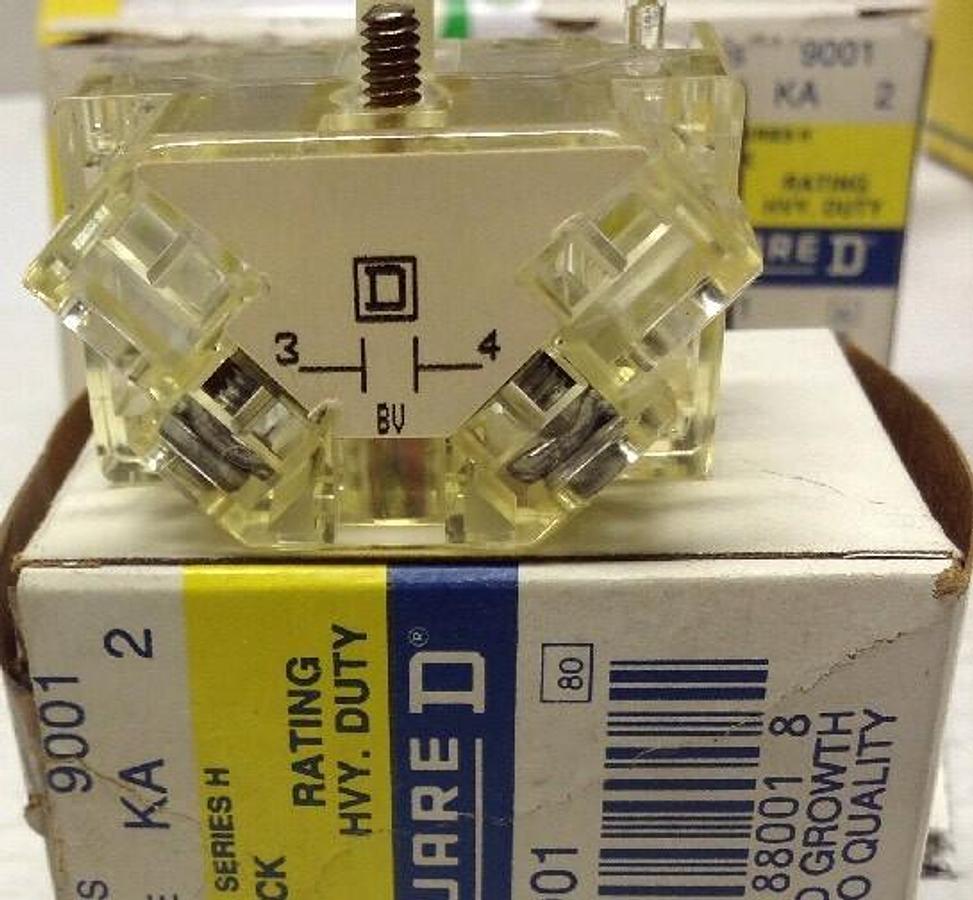 Square D,KA 2,Finger Safe Contact Block Series H LOT of 4