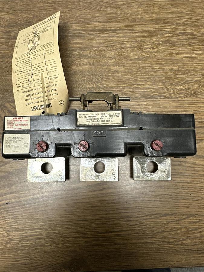 Westinghouse,HMA3600T,600Amp Trip Unit