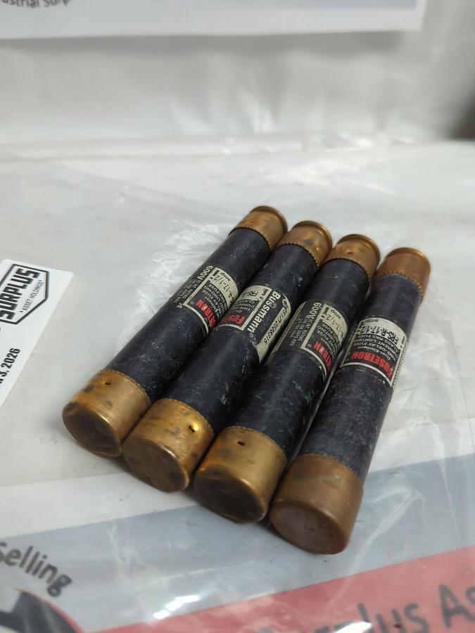 Used COOPER BUSSMANN,FRS-R-17-1/2,FUSETRON 17-1/2 AMP FUSE LOT OF 4 PRE-OWNED