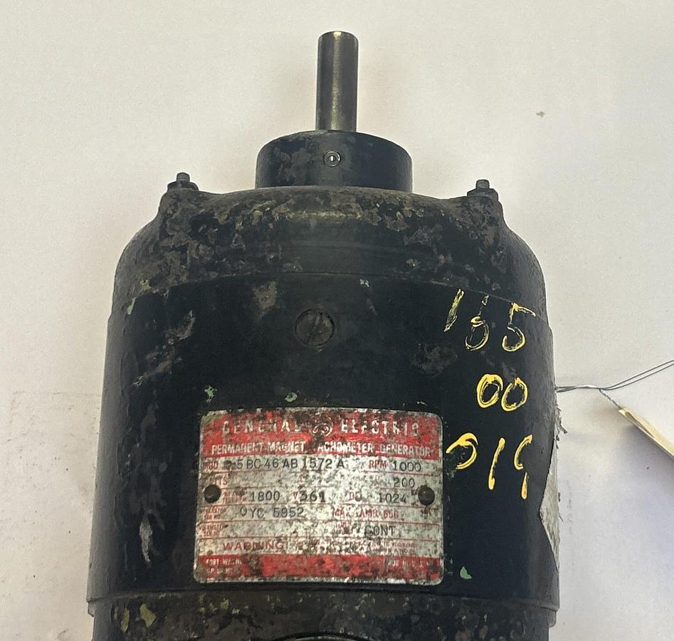 Used GENERAL ELECTRIC,5BC46AB1572A,TACHOMETER GENERATOR 1000RPM