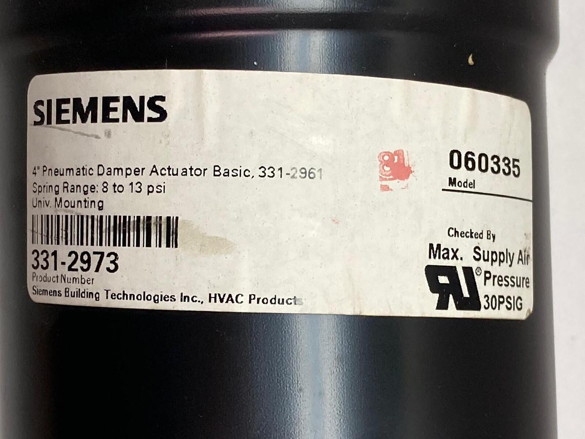 Siemens,331-2973,Pneumatic Damper Actuator