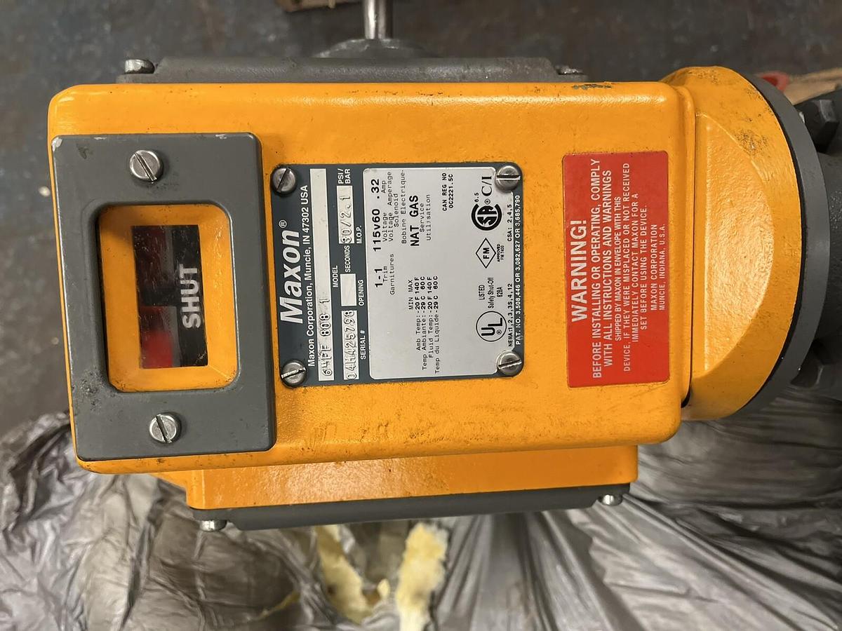 Used MAXON,808-1,NATURAL GAS SHUT OFF 6" REFURBISHED