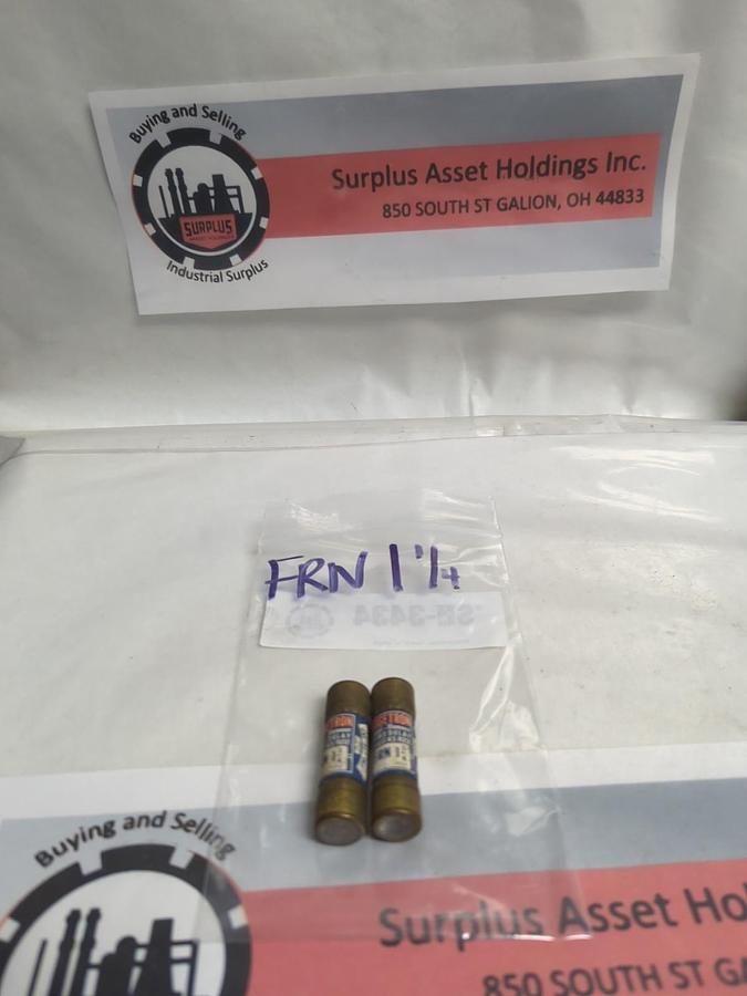 Used COOPER BUSSMANN,FRN-1-1/4,FUSETRON 1-1/4 AMP FUSE LOT OF 2 PRE-OWNED
