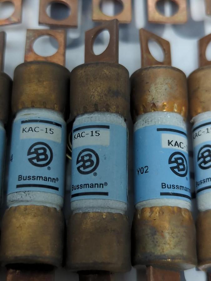COOPER BUSSMANN,KAC-15,RECTIFIER 15 AMP FUSE LOT OF 20 NOS