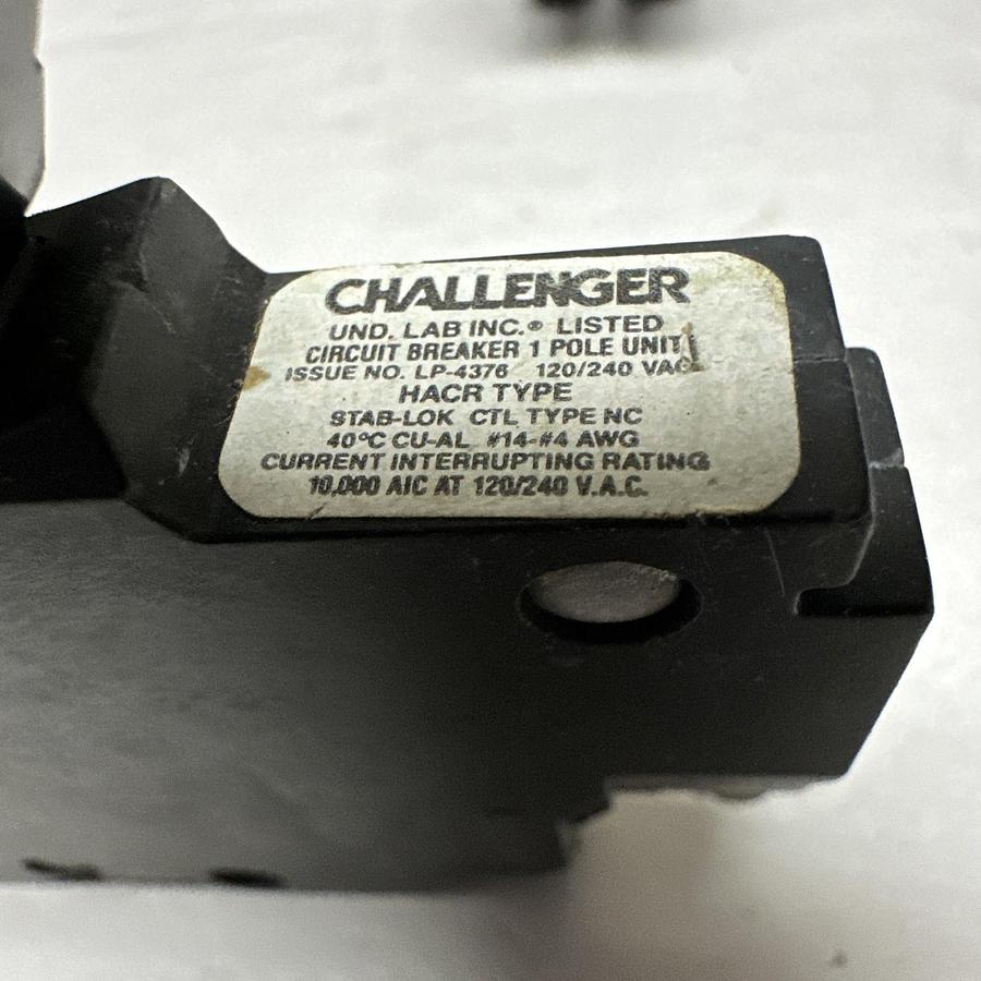 Used Challenger,NC20,20 Amp 1 Pole Circuit Breaker Lot of 3