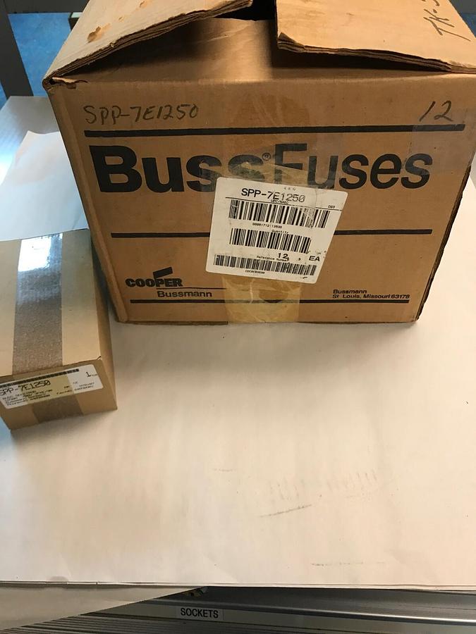 Used Cooper Bussmann,SPP-7E1250, Semitron Fuse 1250AMP Case of 12