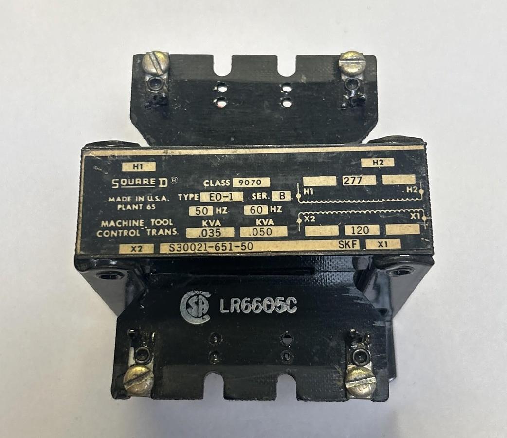 Used SQUARE D,9070E0-1,TRANSFORMER .035/.050KVA