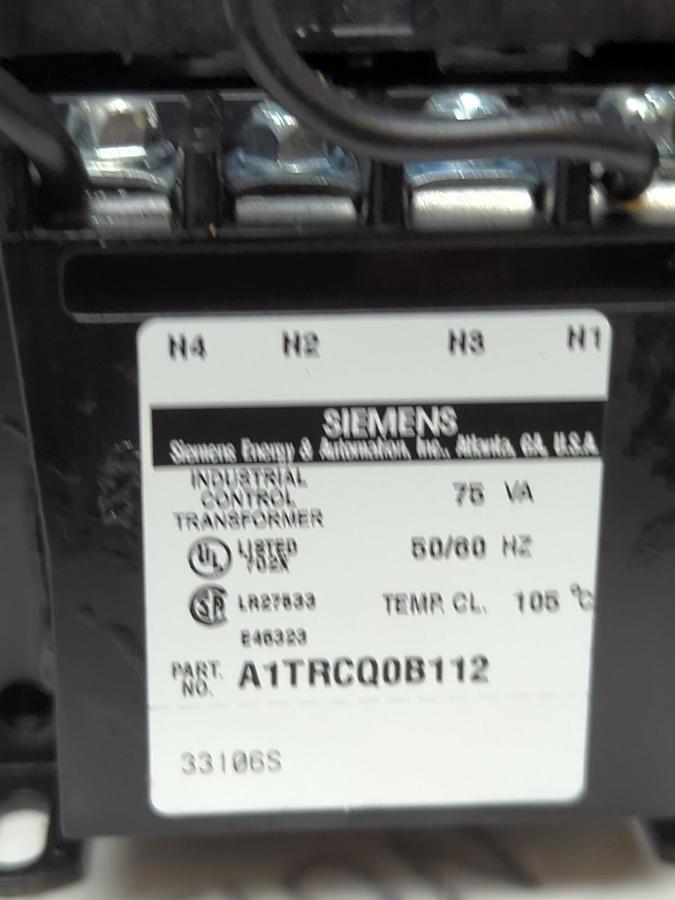 SIEMENS,A1TRCQ0B112,INDUSTRIAL CONTROL TRANSFORMER PRI-230X460V SEC-115V NEW