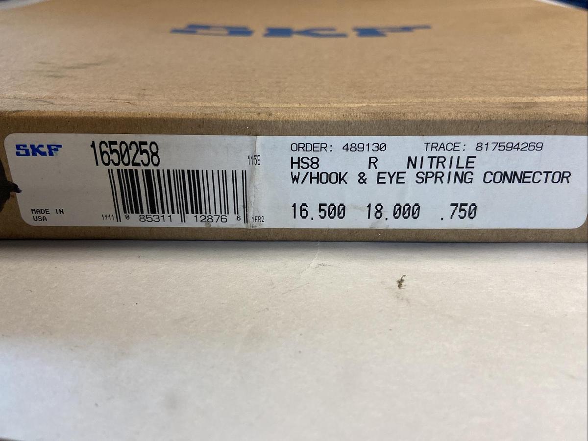 Used SKF,1650258,Nitrile Oil Seal 16.500x18.000x.750