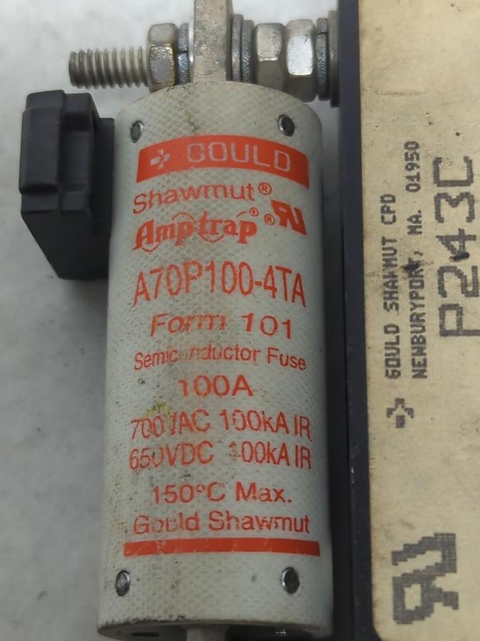Used GOULD SHAWMUT,P243C,FUSE BLOCK HOLDER WITH 100 AMP FUSE PRE-OWNED