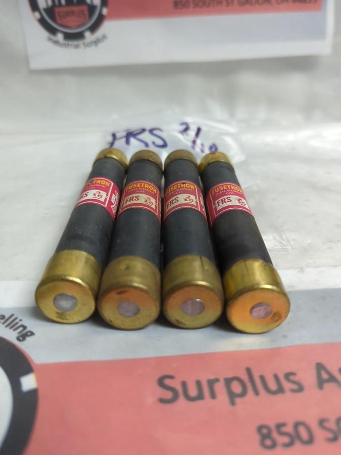 Used COOPER BUSSMANN,FRS 2/10,FUSETRON 2/10 AMP FUSE LOT OF 4 PRE-OWNED