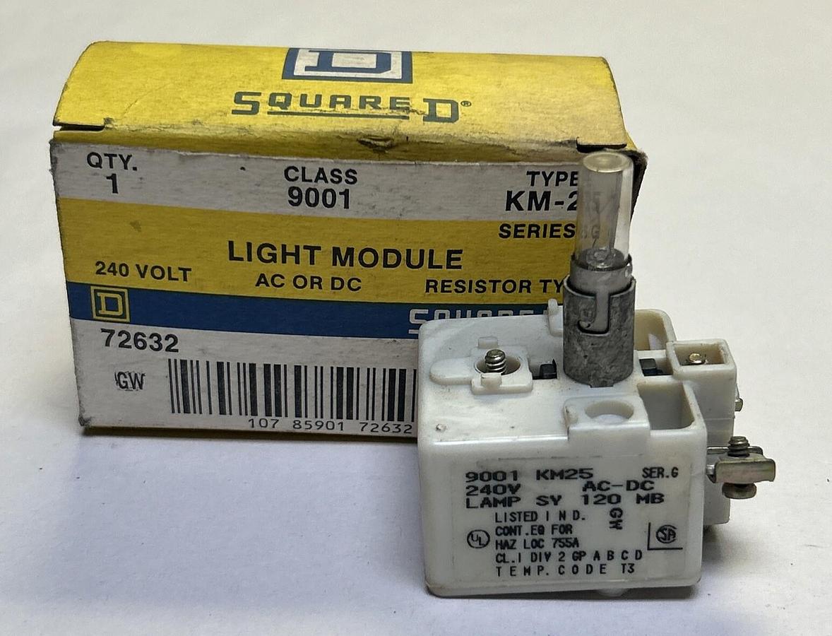 Used SQUARE D,9001KM-25,LIGHT MODULE SERIES G NOS