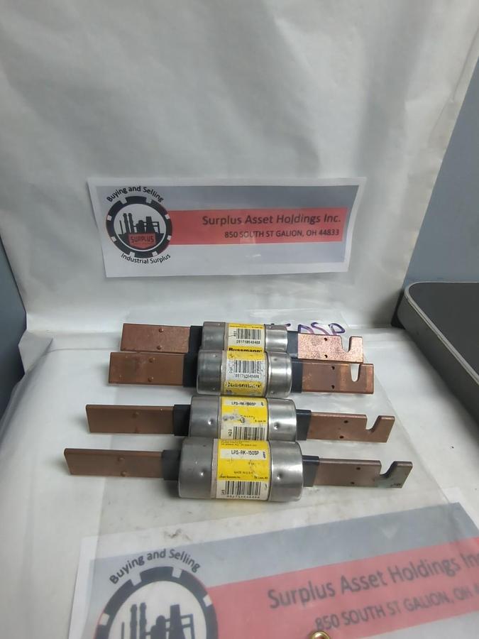 Used COOPER BUSSMANN,LPS-RK-150SP,LOW-PEAK FUSE 150 AMP LOT OF 4 PRE-OWNED