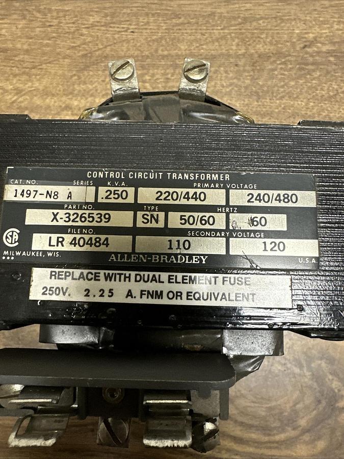 Used Allen Bradley,1497-N8,Control Transformer Ser A