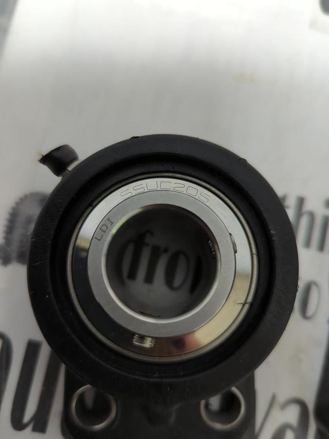 LDI,205,FLANGE MOUNT BEARING 3-BOLT BASE 1 INCH BORE LOT OF 3 NOS