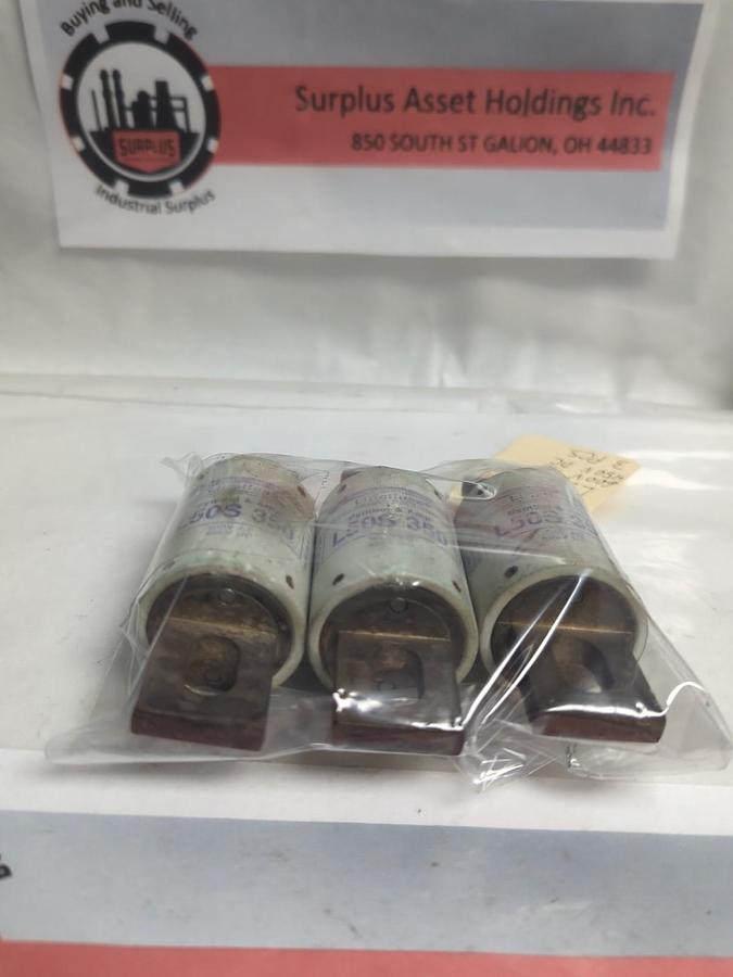 Used LITTELFUSE,L50S-350,SEMI-CONDUCTOR 350 AMP FUSE LOT OF 3 PRE-OWNED
